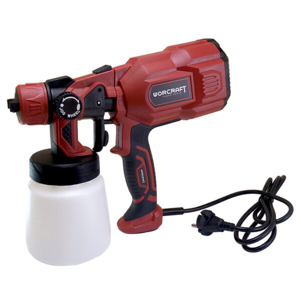 Pistol de vopsit electric, vas inferior, 550 W, 800 ml, 1.8 mm, Worcraft - imagine 1