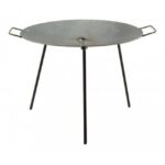 Disc pentru gratar, metalic, cu picioare si agatator, 60x32 cm, Perfect Home 