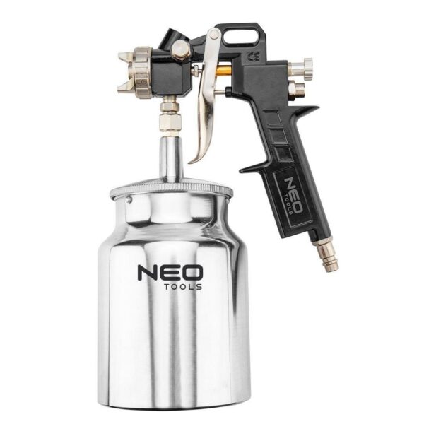 Pistol de vopsit, vas inferior, aluminiu, 4 bar, 1 L, 1.5 mm, NEO - imagine 1