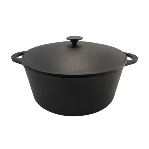Oala de fonta cu capac, rotunda, 10 L, Perfect Home - imagine 1