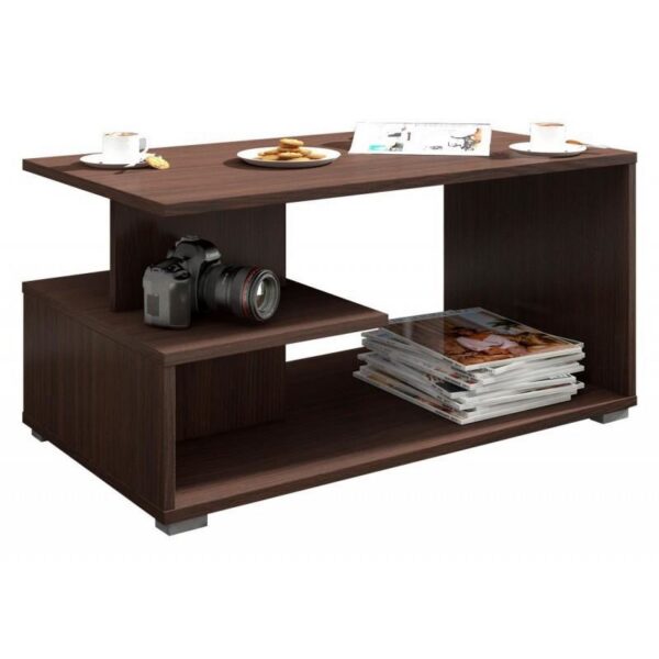 Masa de cafea, placa laminata, wenge, 90x51x45 cm - imagine 1
