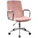 Scaun rotativ, catifea, roz, max 120 kg, 51x61x92/102 cm