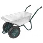 Roaba de constructii, 2 roti, cuva zincata, max 200 kg, 100 L, Strend Pro Premium