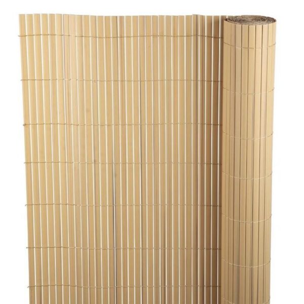 Paravan pentru balcon, terasa, gard, PVC, tip bambus, 1300 g/m2, UV, 3x2 m - imagine 1