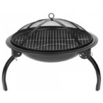 Gratar gradina, grill rotund, metal, 54x25 cm, Homefire BBQ