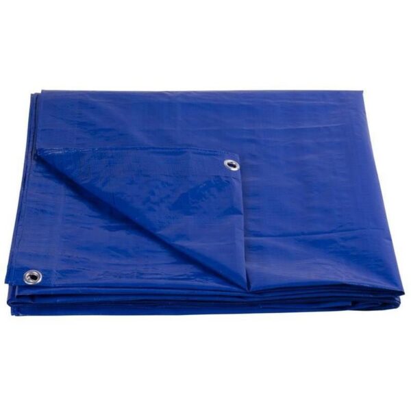 Prelata impermeabila cu inele, 4.9x7.9 m, PE, 80 g/mp, 40 mp - imagine 1
