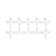 Gard de gradina decorativ, din plastic, alb, 64x34 cm