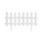 Gard de gradina decorativ, plastic, alb, set 4 buc, 50x30 cm
