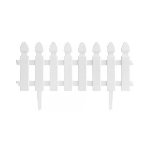 Gard de gradina decorativ, plastic, alb, set 4 buc, 50x30 cm - imagine 1