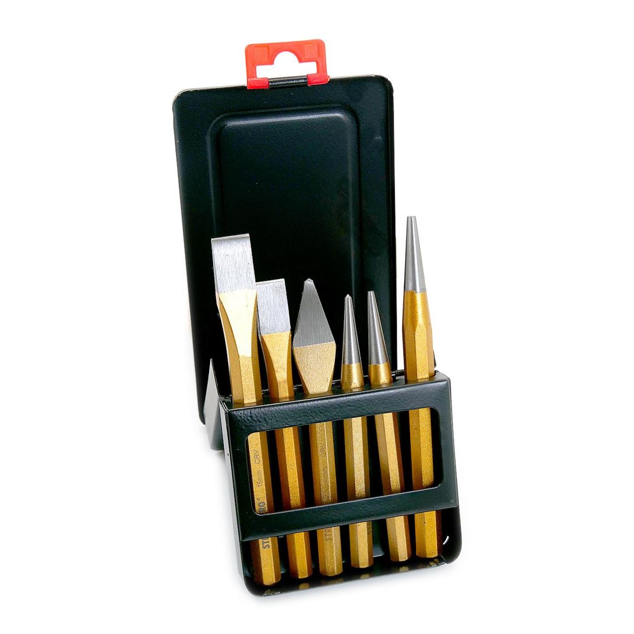11760459_big.jpg Trusa punctatoare si dalti, set 6 piese, Strend Pro - imagine 1