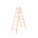 Scara lemn, 2 tronsoane, 6 trepte, carling pentru galeata, max 150 kg, 1.92 m, Strend Pro