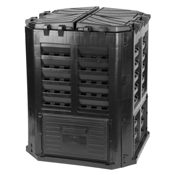 Compostor de gradina, 360 L, negru - imagine 1