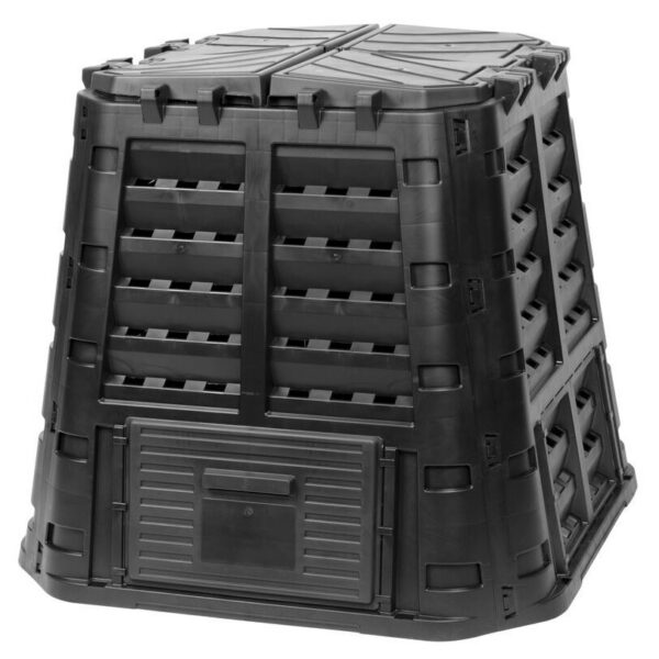 Compostor de gradina, 480 L, negru - imagine 1