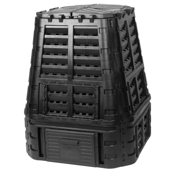 Compostor de gradina, 740 L, negru - imagine 1