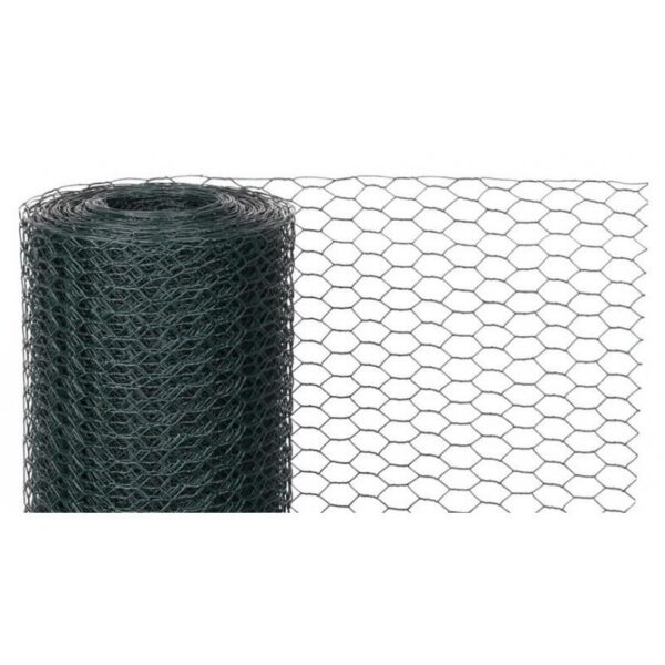 Gard plasa rabitz, pvc, verde, 13 mm, 0.9 mm, inaltime 1 m - imagine 1