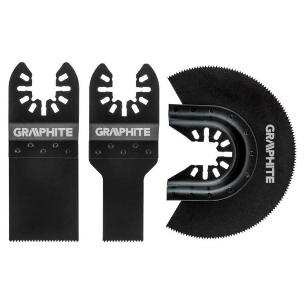 Panza/lama fierastrau, pentru multifunctional, cu carbura tungsten, pentru lemn, 3 buc, Graphite - imagine 1
