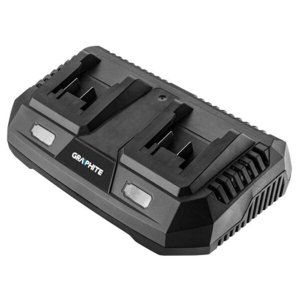 Incarcator dublu pentru acumulatori 18 V Li-ion, GRAPHITE ENERGY - imagine 1