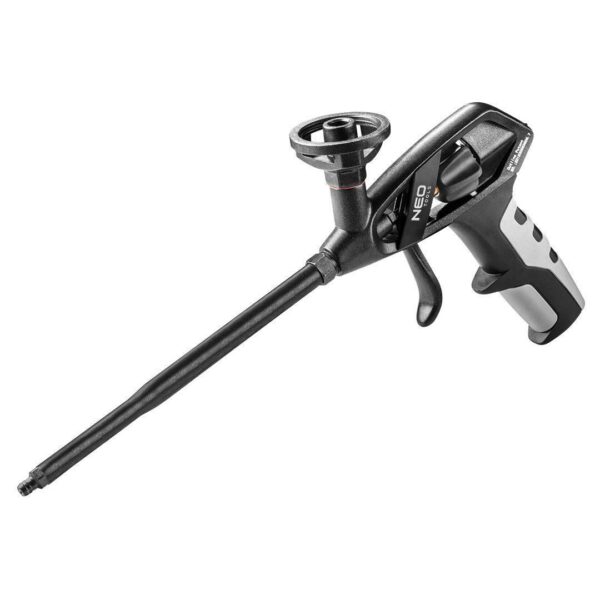 Pistol aplicat spuma, teflonat, aluminiu, maner bimaterial, negru, NEO - imagine 1