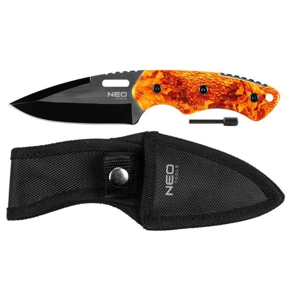 Cutit tactic, cu teaca si amnar, model Survival, 20 cm, NEO - imagine 1
