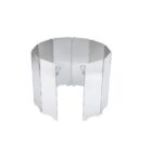 Panou, paravan, protectie impotriva vantului, pentru aragaz camping, pliabil, aluminiu, 10 elemente, 84x24 cm, NEO