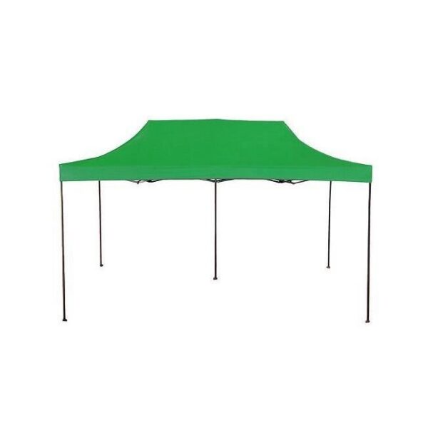 Pavilion pentru gradina/comercial, cadru metalic, pliabil, verde, 6x3x3 m, Elvis - imagine 1