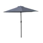 Umbrela plaja, cu manivela, gri antracit, 230 cm, Zoe