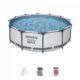 Piscina structura metalica, rotunda, cu filtru, scara, 366x100 cm, Bestway Steel Pro Max