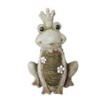 Decoratiune gradina, ceramica, broasca regina, 28.5x23x43 cm