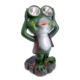 Decoratiune gradina, polirasina, lampa solara, broasca, 14x12x25 cm
