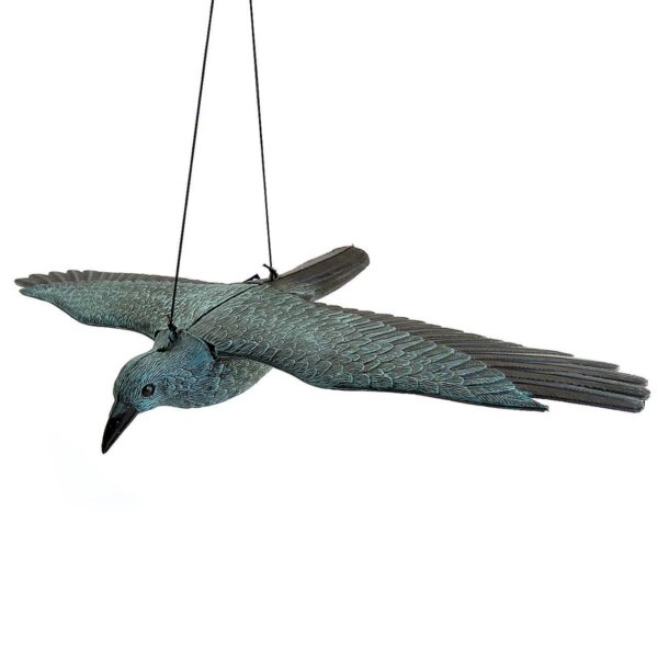 Decoratiune gradina, plastic, corb zburator, 80x45x11 cm - imagine 1