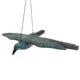 Decoratiune gradina, plastic, corb zburator, 80x45x11 cm