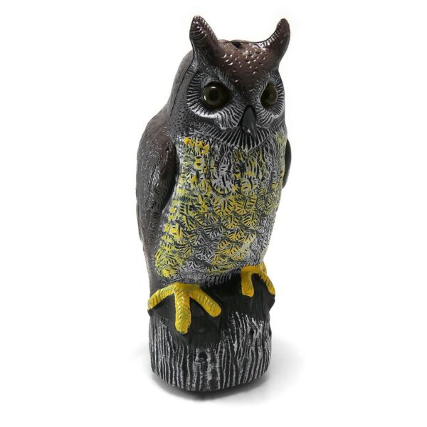 Decoratiune / sperietoare daunatori, solara, Bufnita cu ochi luminosi 41cm - imagine 1