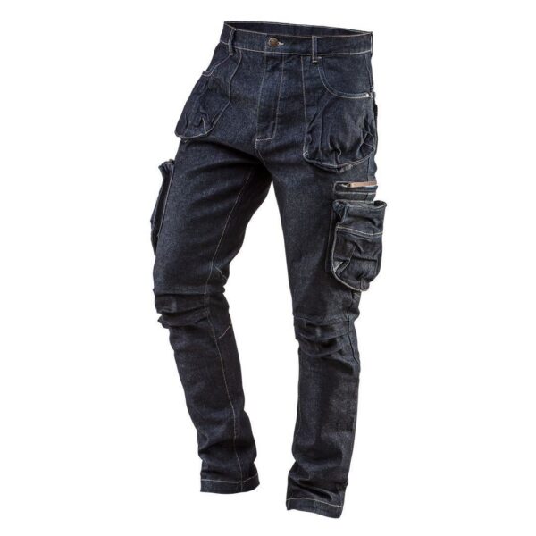 11763576_big.jpg Pantaloni de lucru tip blugi cu 5 buzunare, model Denim, marimea L/52, NEO - imagine 1
