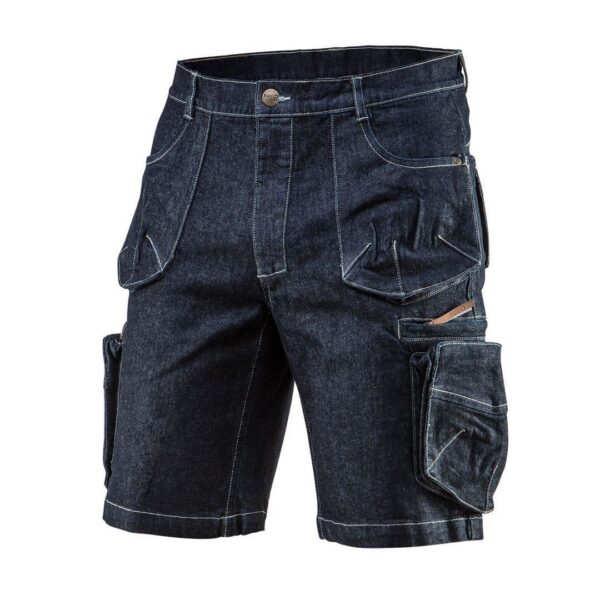Pantaloni scurti de lucru tip blugi, model Denim, marimea L/52, NEO - imagine 2