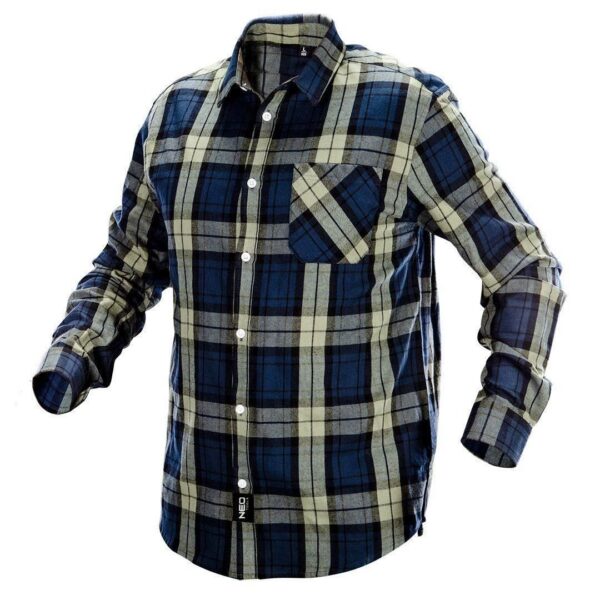 Camasa de lucru bumbac, albastru-verde-negru, model CAMO, marimea S/48, NEO - imagine 1