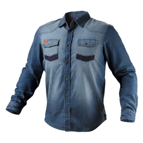 Camasa pentru lucru, de blugi, model Denim, marimea L/52, NEO - imagine 1