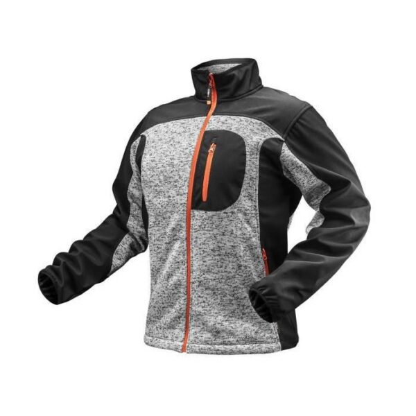 Hanorac tricotat intarit cu tesatura softshell, model Outdoor, marimea L/52, NEO - imagine 2