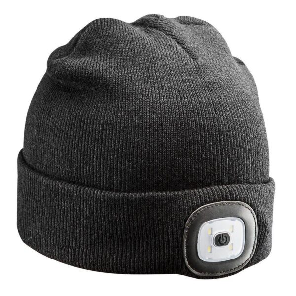 Caciula de lucru, cu lampa de cap, neagra, LED, NEO - imagine 1