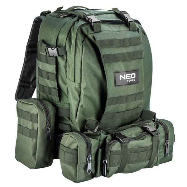 11764218_big.jpg Ghiozdan/rucsac turistic, 4 in 1, model Survival, verde inchis, NEO - imagine 1