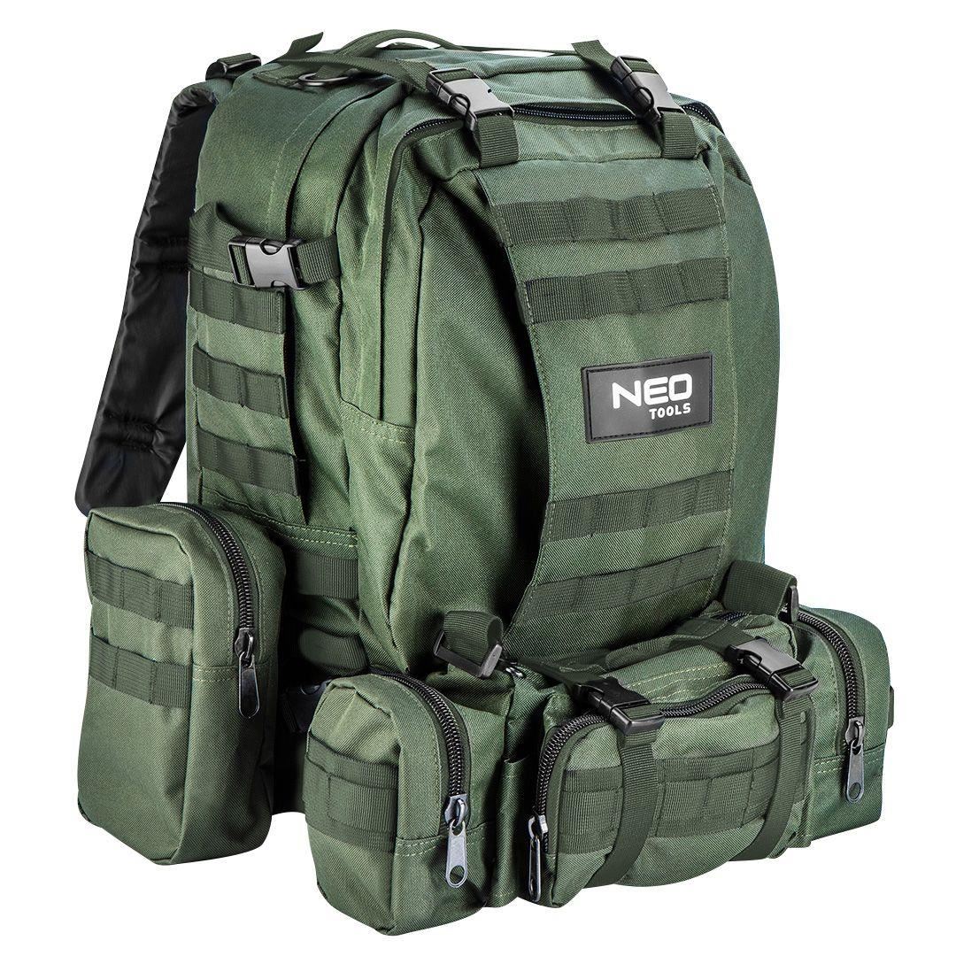 11764218_big.jpg Ghiozdan/rucsac turistic, 4 in 1, model Survival, verde inchis, NEO - imagine 1