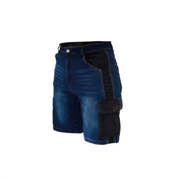 Pantaloni scurti de lucru tip blugi, slim fit, model Denim, marimea LD/54, Dedra - imagine 2