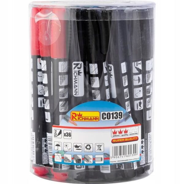 11764686_big.jpg Marker permanent, gros, 4 culori, (set 36 buc), RICHMANN - imagine 1