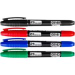 Marker permanent subtire, 2 capete, 4 culori, (set 36 buc), RICHMANN