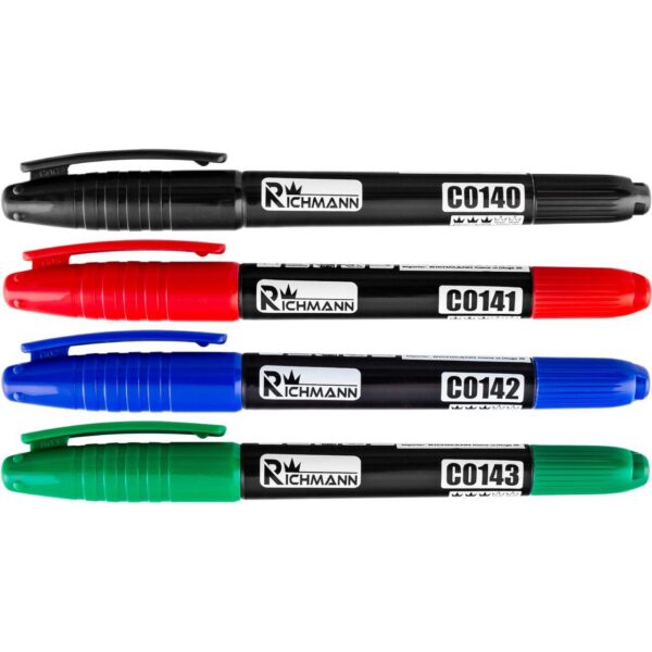 11764688_big.jpg Marker permanent subtire, 2 capete, 4 culori, (set 36 buc), RICHMANN - imagine 1