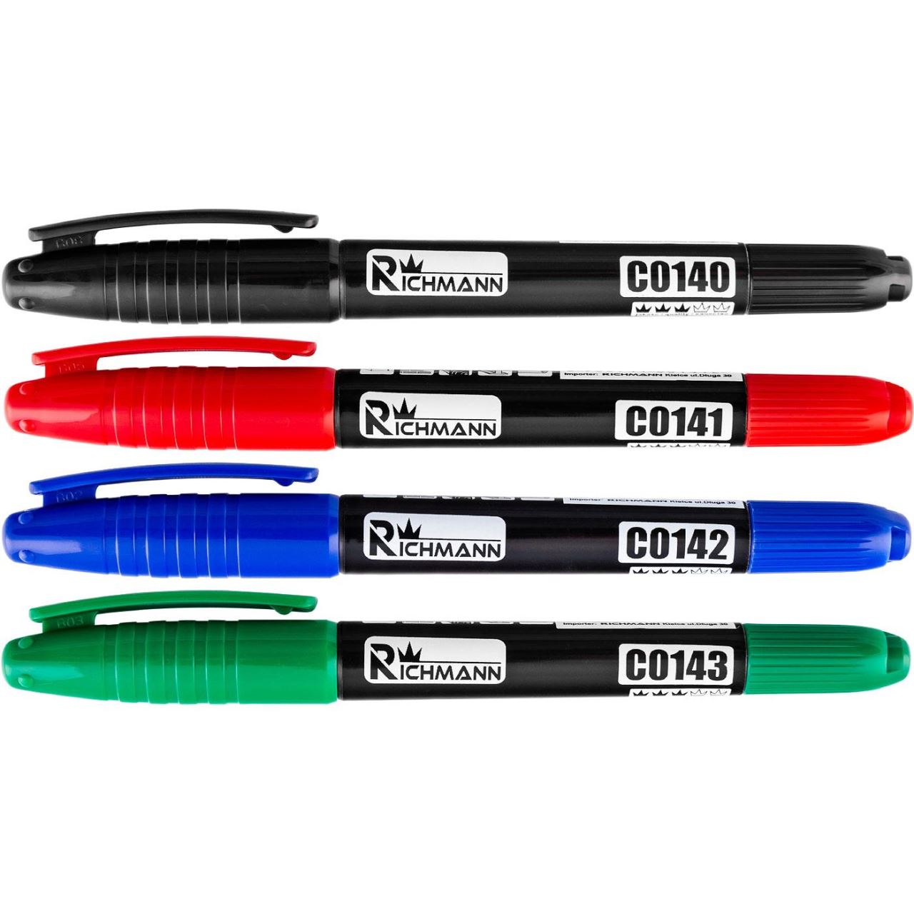 11764688_big.jpg Marker permanent subtire, 2 capete, 4 culori, (set 36 buc), RICHMANN - imagine 1