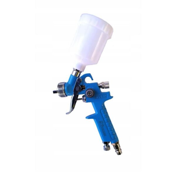 Pistol de vopsit mini, vas superior, plastic, HVLP, 0.15 L, 0.8 mm, Richmann - imagine 1