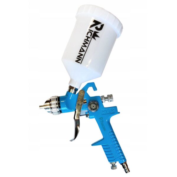 Pistol de vopsit, vas superior, plastic, HVLP, 1/4", 4 bar, 0.6 L, 1.4 mm, Richmann - imagine 1