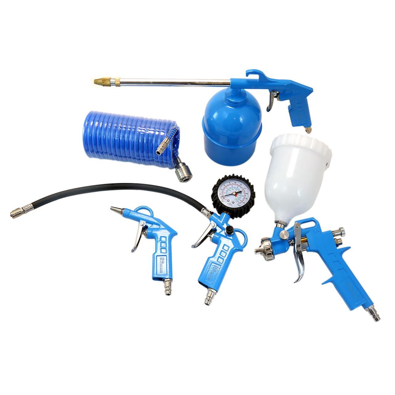 11764868_big.jpg Pistol de vopsit cu accesorii, suflat aer, set 5 piese, 3.4 bar, 600 ml, 1.5 mm, Richmann - imagine 1