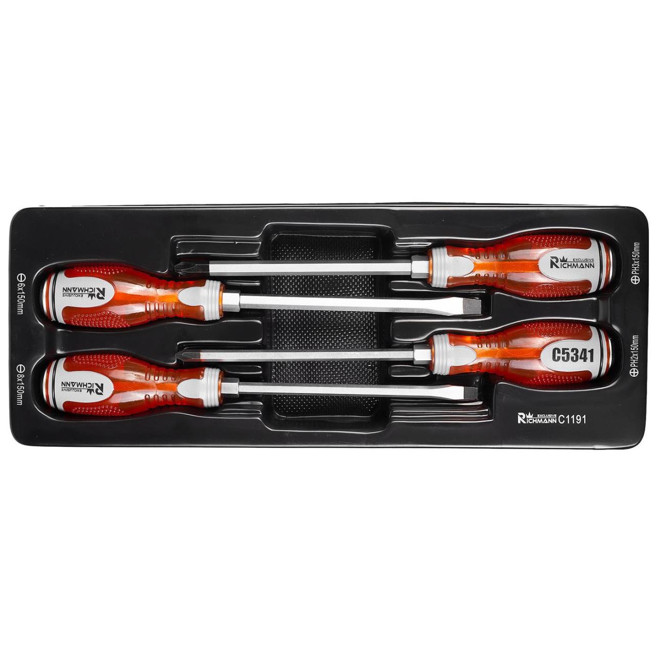 11764913_big.jpg Set surubelnite late si cruce, sertar TIP A (385x150 mm) pentru dulap mobil, PH2-3, 6-8 mm, 150 mm, 4 buc, RICHMANN EXCLUSIVE - imagine 1