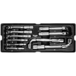 Set chei tubulare TIP L, sertar TIP A (385x150 mm) pentru dulap mobil, 6-19 mm, 10 buc, RICHMANN EXCLUSIVE